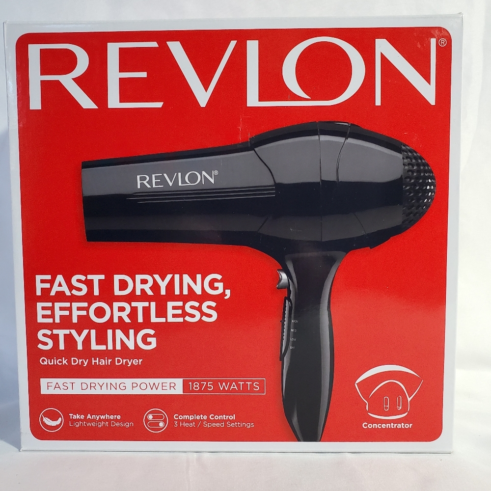 Revlon RV408 1875W Hair Dryer - Black NEW